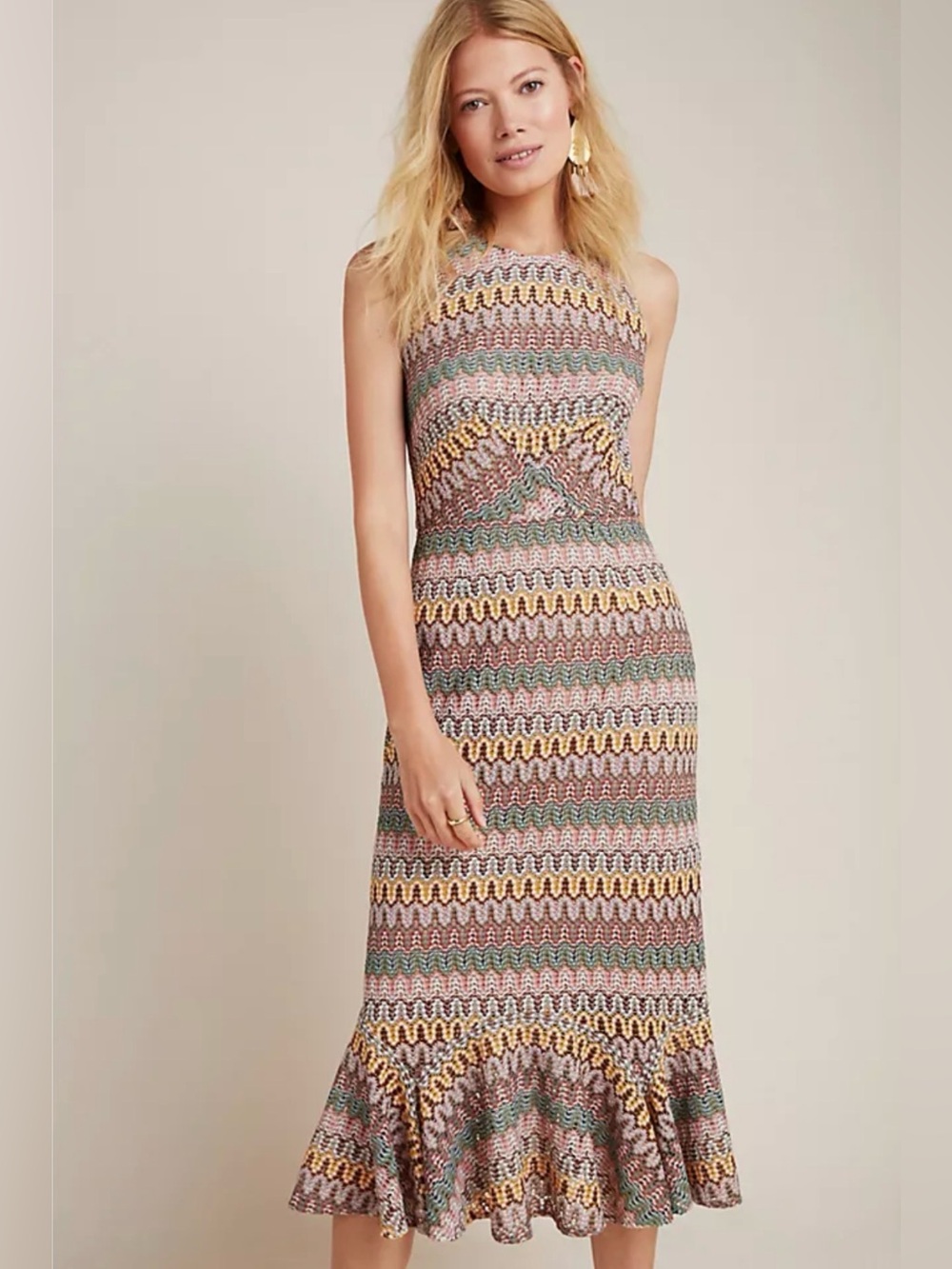 NWT Anthropologie Hutch Marina Crochet Midi Dress Size Medium
